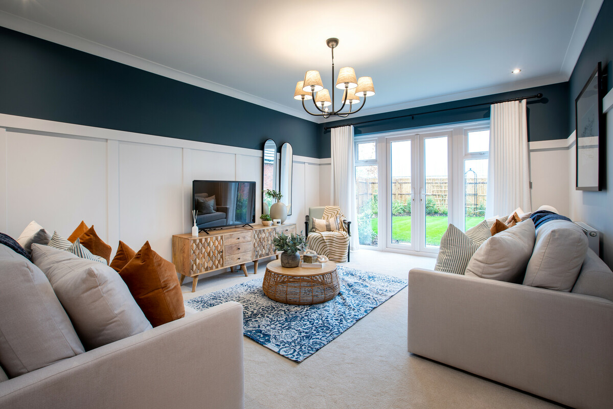 Lounge. Harwood Showhome at Wavendon Green, Buckinghamshire